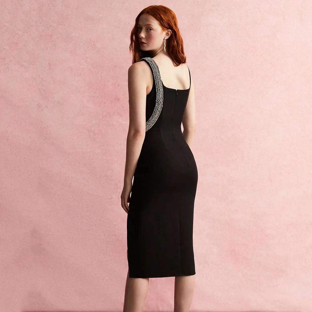 Sexy Snake Beading Bandage Dress - Whiicka