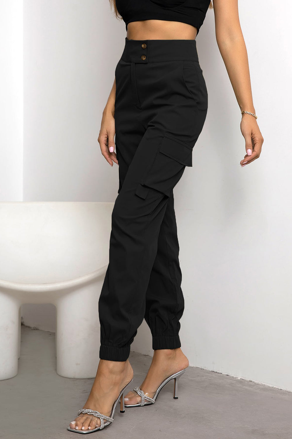 High Waist Cargo Pants - Whiicka