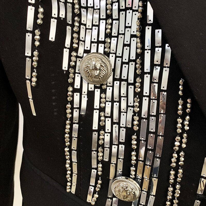 Stunning Metallic Beaded Jacket - Whiicka