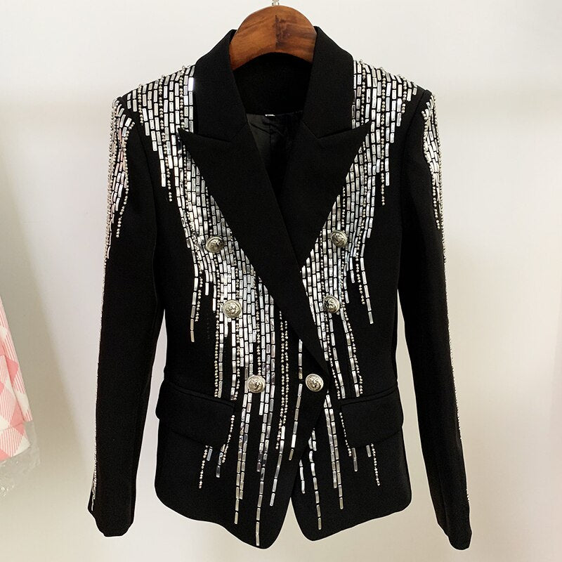 Stunning Metallic Beaded Jacket - Whiicka