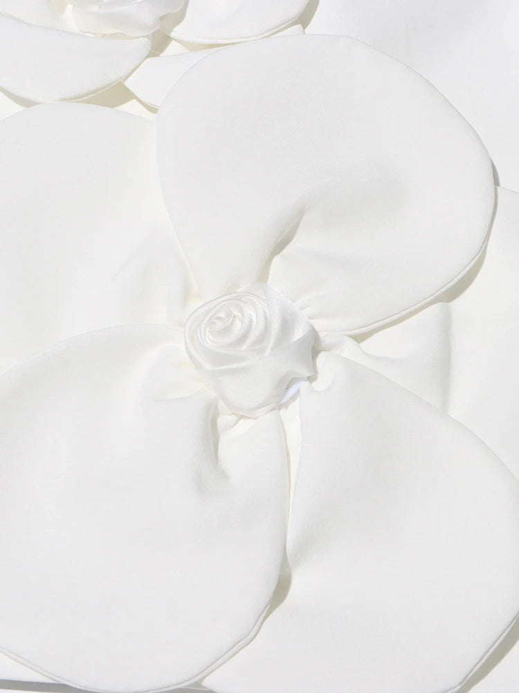 Women White Spliced Appliques Elegant Bridal Dresses