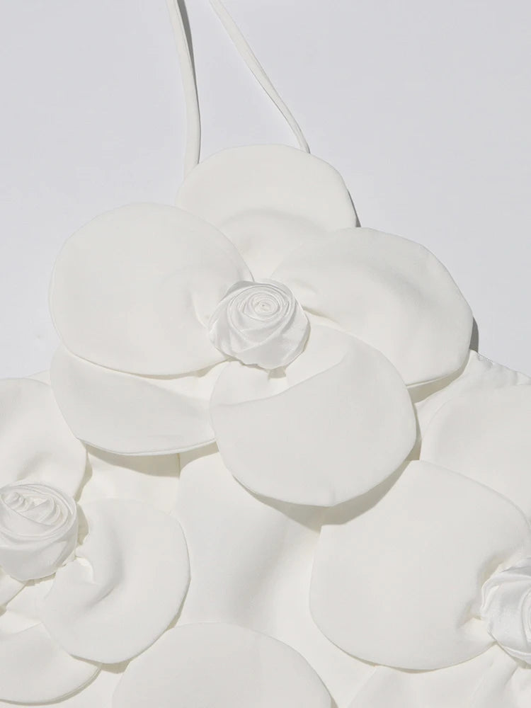 Women White Spliced Appliques Elegant Bridal Dresses