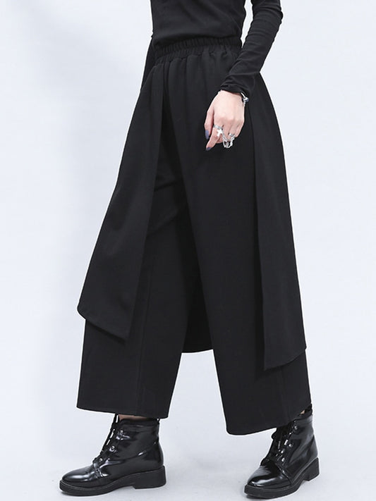 Split Joint Long Wide Leg Trousers - Whiicka