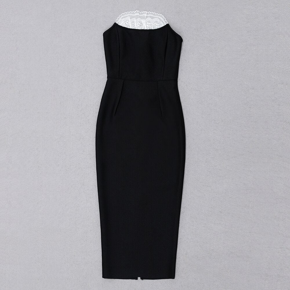 Sexy Strapless Bandages Dress - Whiicka